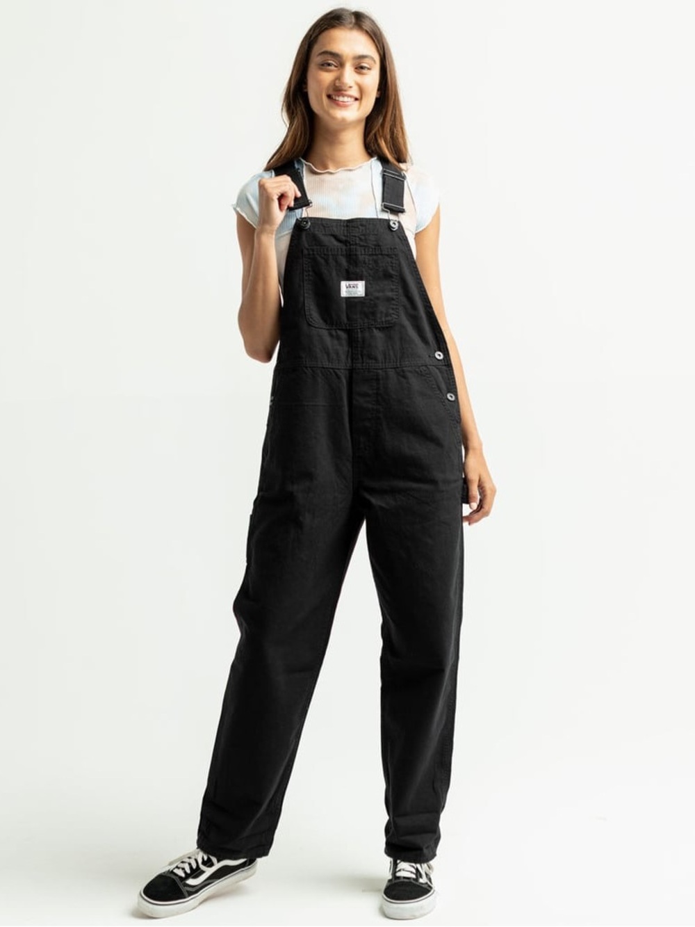 VANS Ground Work Womens Black Overalls EUC $79